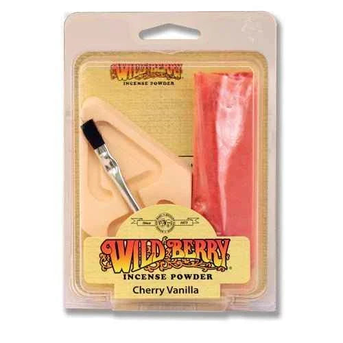 Cherry Vanilla Wild Berry Incense Powder Set with Burner