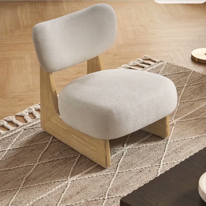 Wabi-sabi-style Single Fabric Sofa Chair with a Designers Touch
