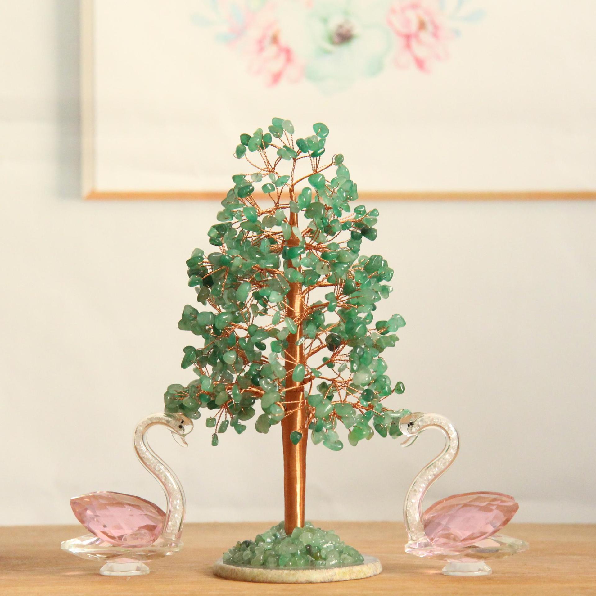 Natural Crystal Money Tree with Pachira Macrocarpa Agate