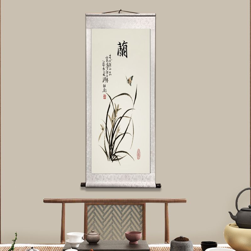 The 'Four Gentlemen' Traditional Rice Paper Scroll Paintings