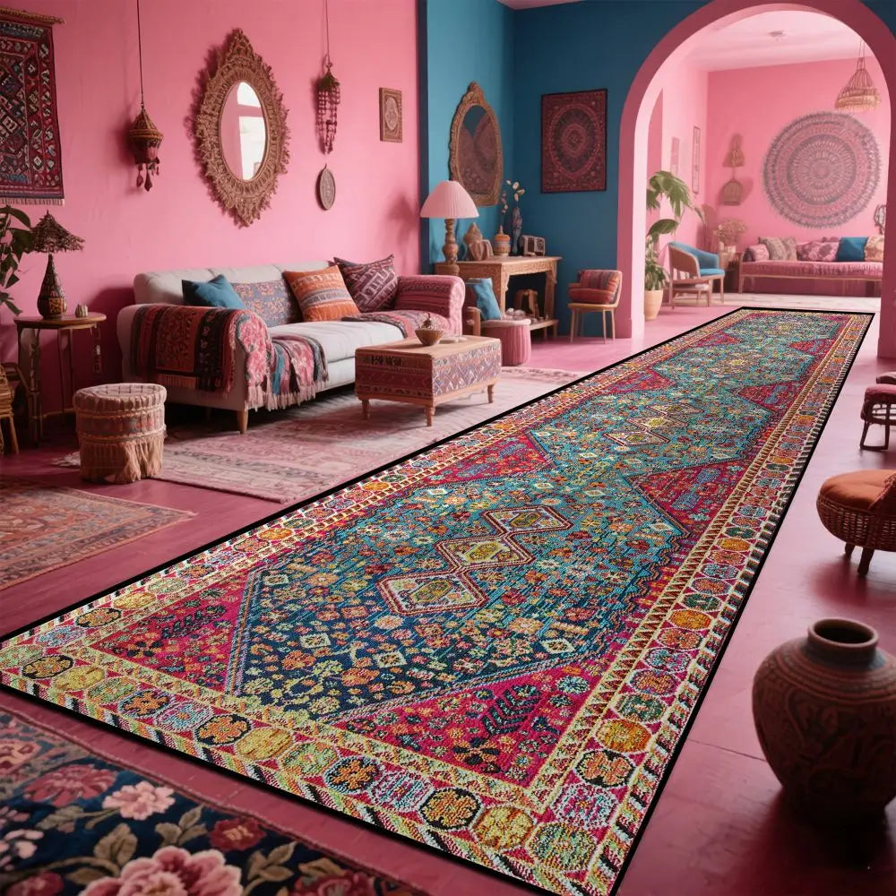 Vikama Vintage Persian Corridor Rug – Indoor/Outdoor Runner & Non-Slip Mat