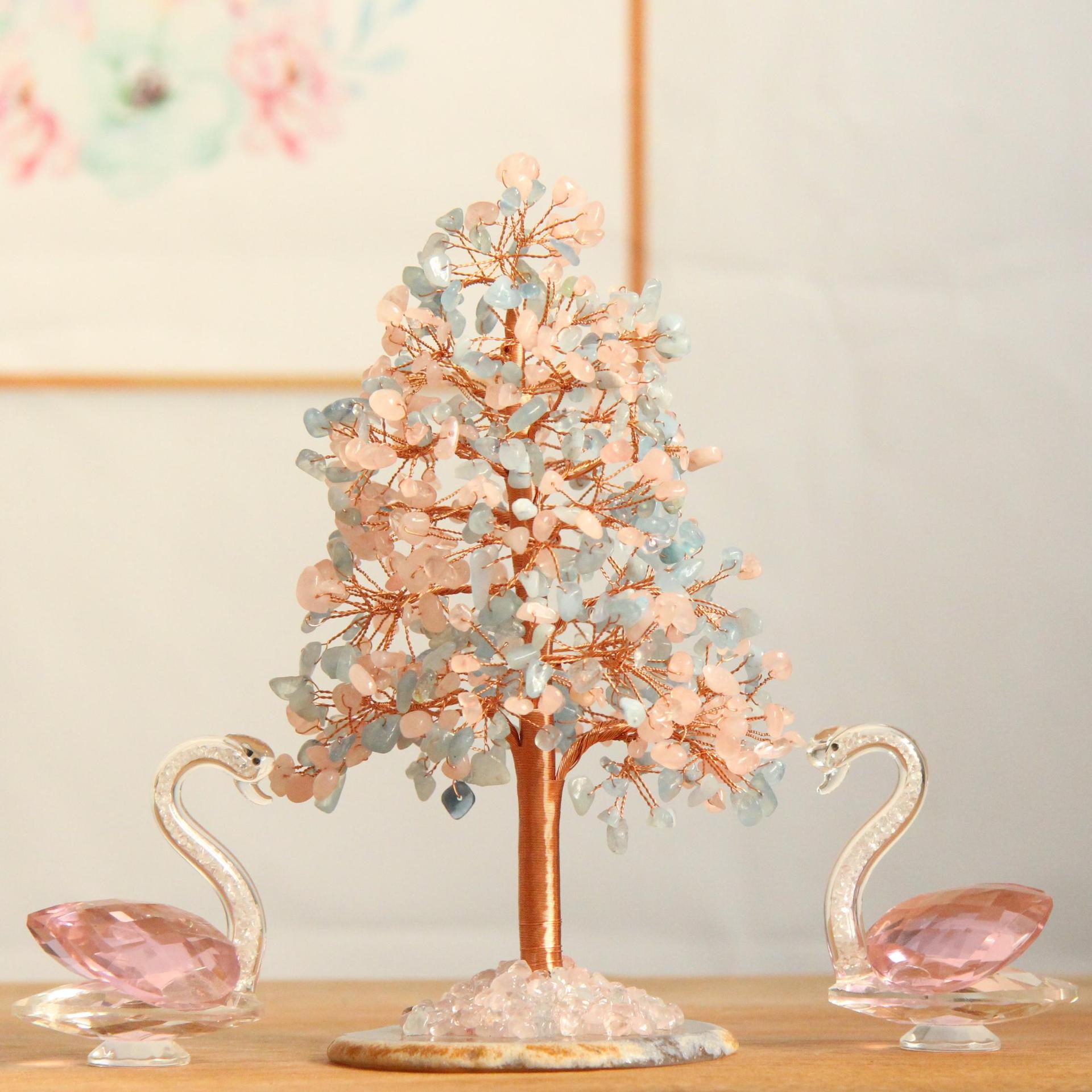Natural Crystal Money Tree with Pachira Macrocarpa Agate
