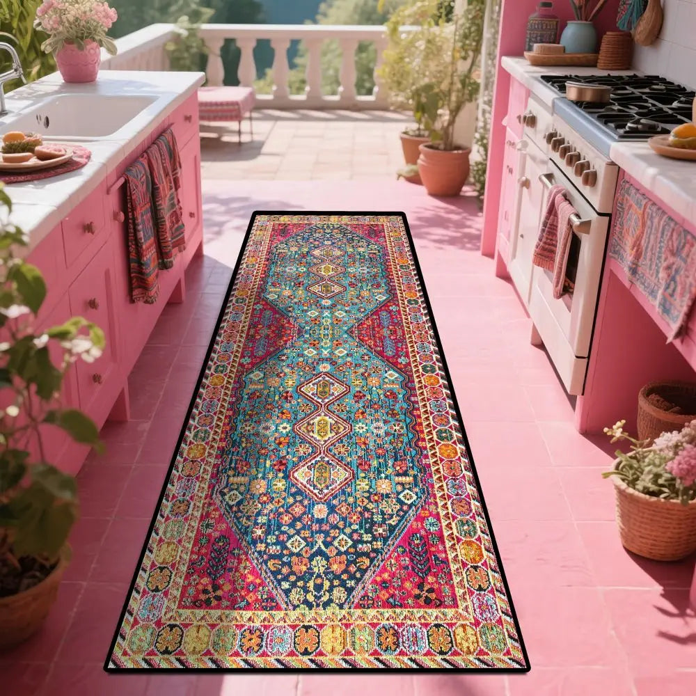 Vikama Vintage Persian Corridor Rug – Indoor/Outdoor Runner & Non-Slip Mat