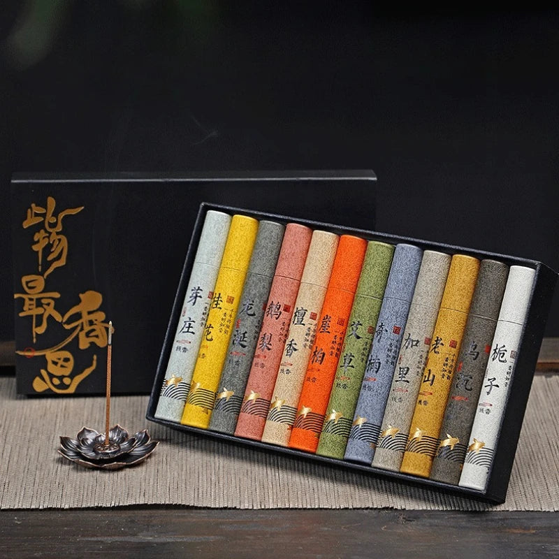 Natural Incense Stick Variety Set, 12 Tubes