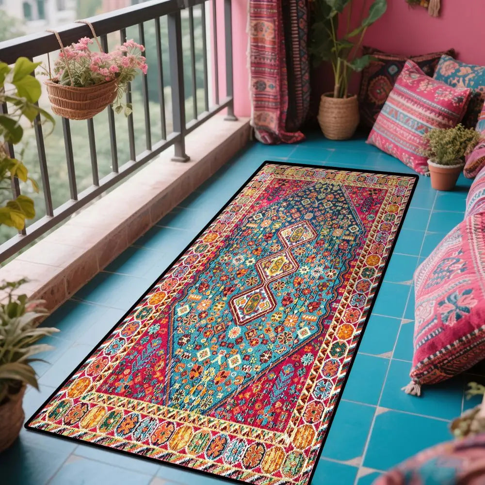 Vikama Vintage Persian Corridor Rug – Indoor/Outdoor Runner & Non-Slip Mat