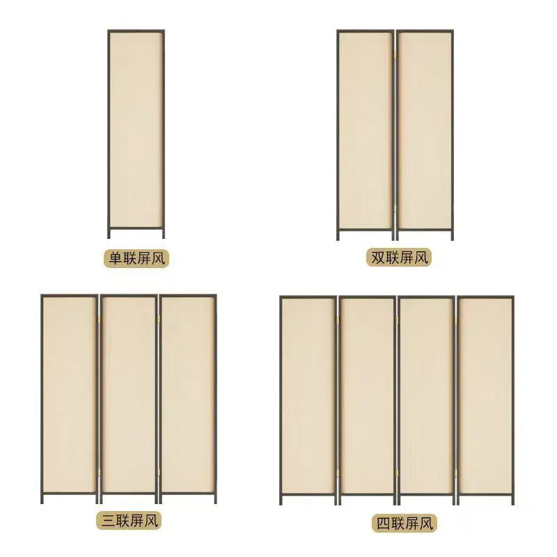 New Chinese Zen Room Divider Screen – Wabi‑Sabi Partition with Song‑Dynasty Aesthetic