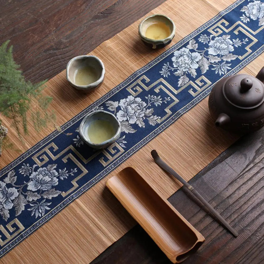 Japanese Bamboo Table Runner Handmade Tea Placemat