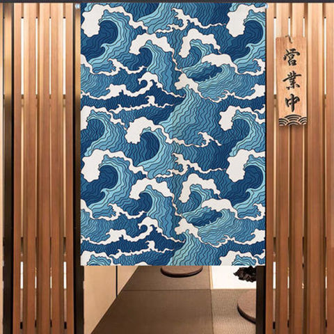 Household Bedroom Room Half Curtain Cotton Linen Fabric Door Curtain