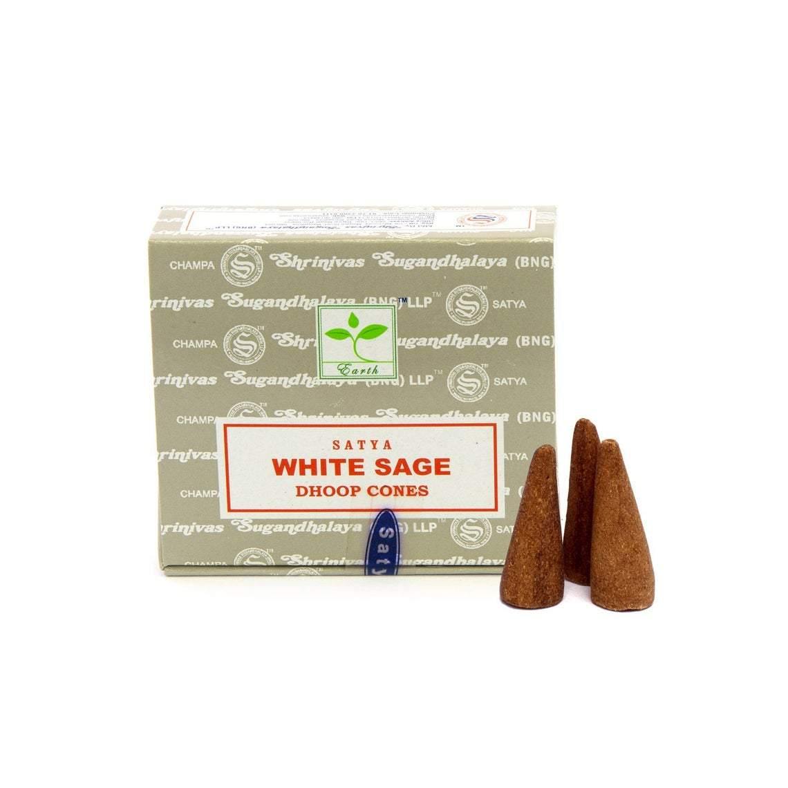 Satya White Sage Dhoop Cones | 12pk